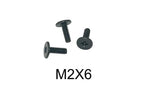 Black M2x6mm FPV micro drone canopy screws with Phillips heads, cross-head set