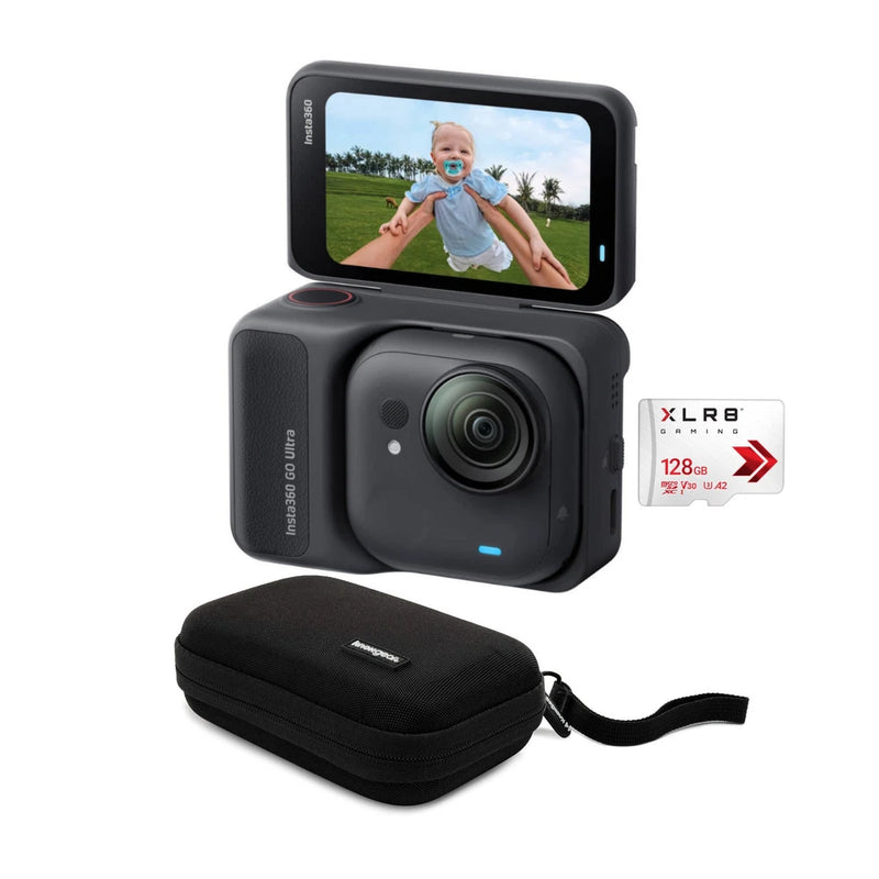 Insta360 GO Ultra Creator Bundle (Black) with 128GB Memory Card and Soft Case