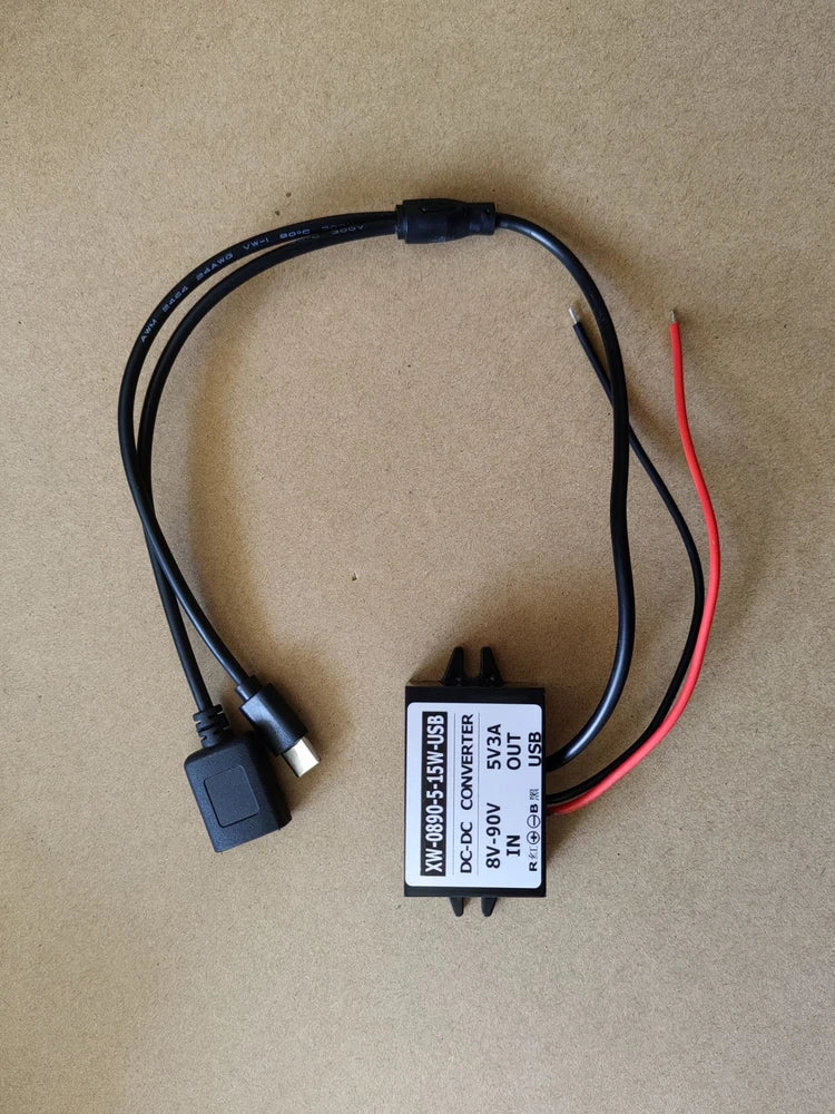 1PC  12V~72V to 5V car phone USB+Type-c charger 8-85V to 5V 3A 15W converter
