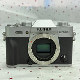 Fujifilm X-T20 XT20 Silver 24.3MP Mirrorless Digital Camera Body Only - English