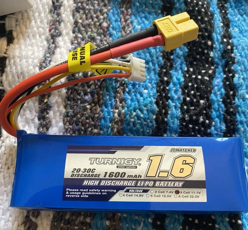 TURNIGY 1600mAh 2S 7.4V 20C LIPO BATTERY LOSI MINI PLUG DROMIDA SANWA SERPENT RC Battery