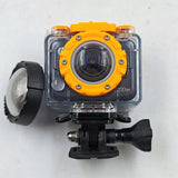 Untested Action Camera - Signs of Use, Includes Case & Stand