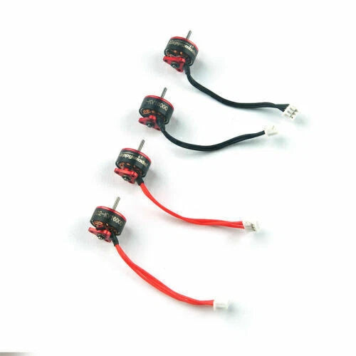 4-pack brushless drone motors with red/black leads and white connectors