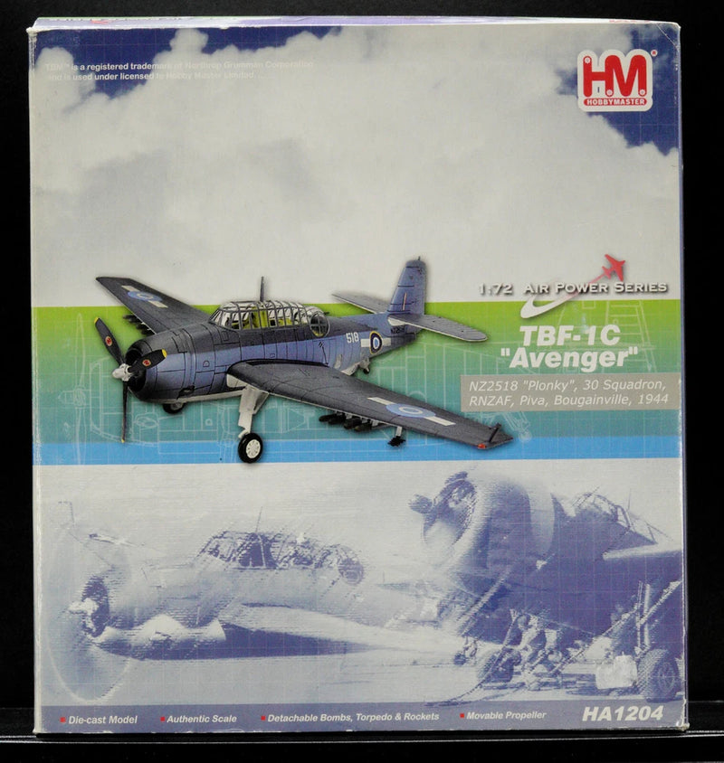 1/72 Hobbymaster HA1204 TBF-1C Avenger "Plonky" RNZAF - Never Unboxed/Displayed