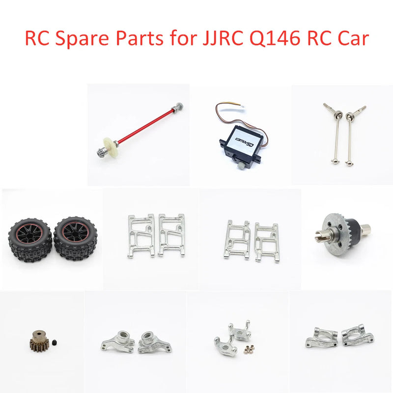 KingVal Motor Gear /Differential /Drive Shaft /Tire /Servo for JJRC Q146 RC Car