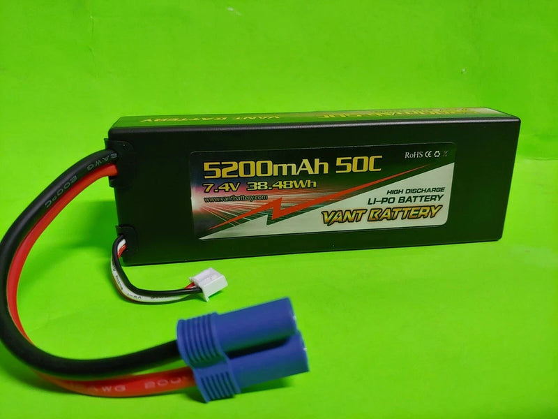 VANT  2S 7.4V 5200mAh 50C Lipo Battery Pack w EC5 ARRMA GRANITE SENTON TYPHON
