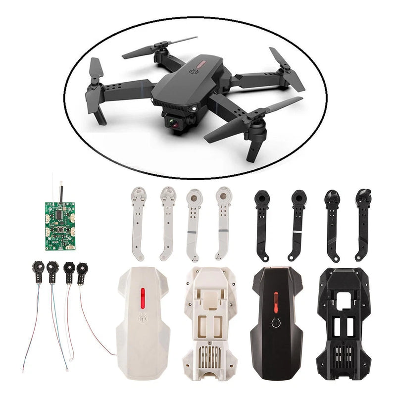 Drone replacement shell covers and arms kit with circuit board and connectors