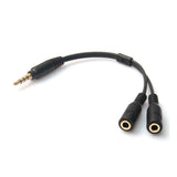 3 .5mm Stereo Headphone Adapter Mic Splitter Home Audio Accessories