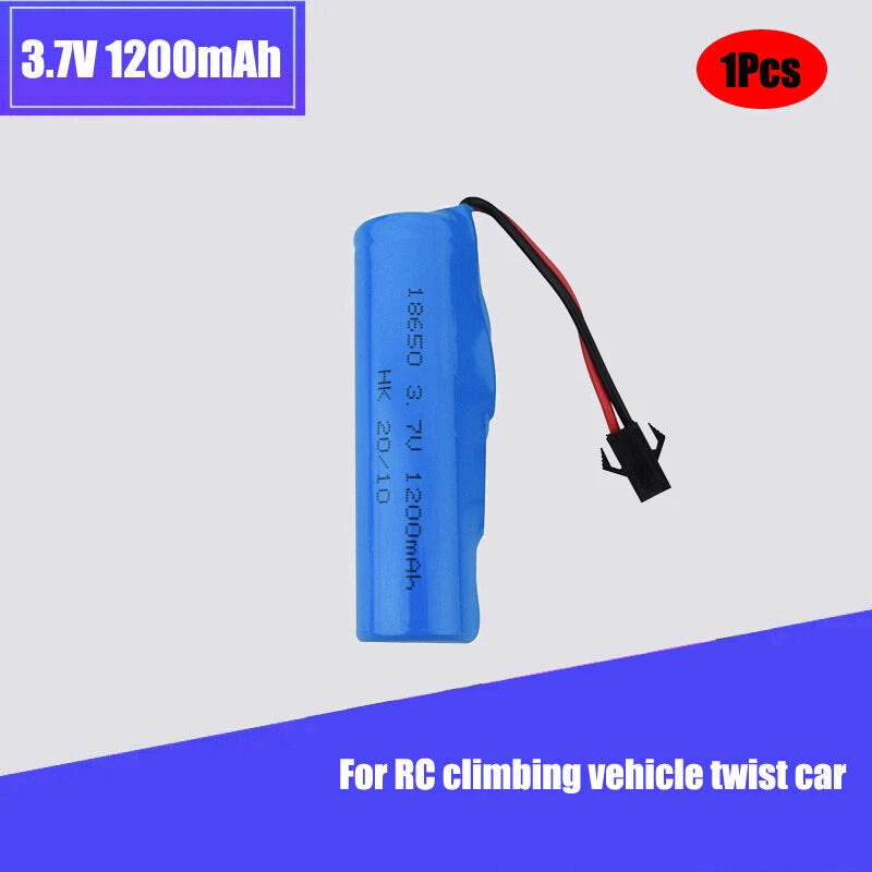 1Pcs 3.7V 1200mAh 5C Lipo Battery SM Plug for DE45 RC Car 1:14 High Speed trucks