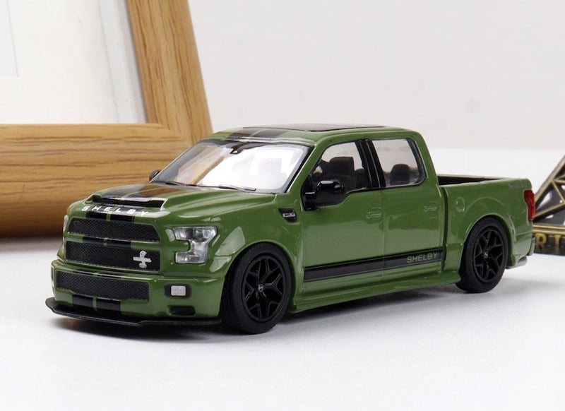 ED Funny 1:64 Green F150 Shelby Pickup Sport Truck Model Diecast Collect Car