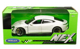 1/24 Welly Porsche Taycan Turbo S White Diecast Car Model 24107W-WH