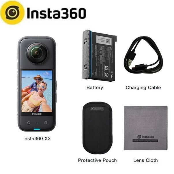 Insta360 ONE X3 5.7K 360 4K/30 72MP Action Sport Pocket camera 10m Waterproof