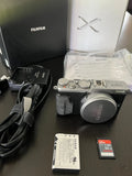 Fujifilm X70 16.3 MP Digital Camera Silver Near mint Extra battery Original box