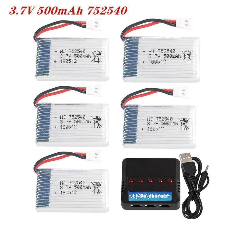 3.7V 500mAh 752540 Lipo Battery For Syma X5C X5SW M68 Cheerson CX-30 H5C RC Dron