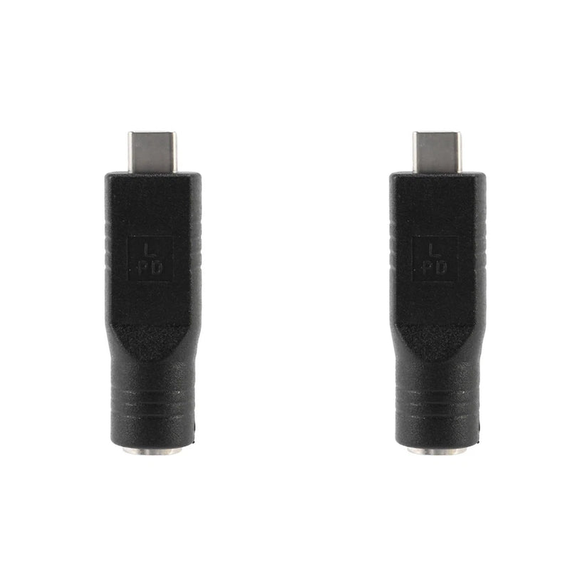 2X DC Jack 7.4 x 5.0mm Input to USB-C Type-C  Plug  Adapter for Laptop5479