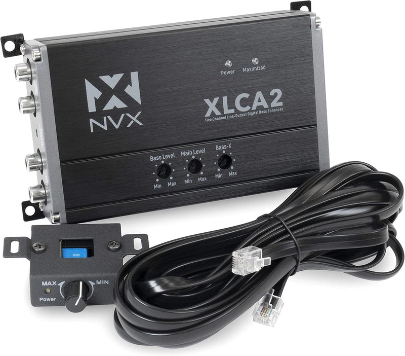 NVX XLCA2 X-Series 2-Channel Line Out Converter Digital Bass Enhancer with Xboos