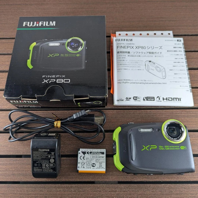 Fujifilm FinePix XP80 Waterproof Digital Camera with Wi-Fi Excellent Condition