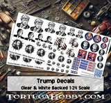 1:24/1:18 Scale - Trump Decals Customize Your Favorite Model, Derby Car or More
