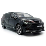 1:24 Sienna Model Car Diecast Toy Cars Doors Open Pull Back Light Sound Black