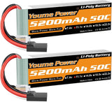 3S Lipo Battery 5200mAh Shorty 11.1V RC Battery 50C with Tr Plug Soft Case