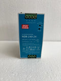 MEAN WELL NDR-240-24 POWER SUPPLY INPUT:- 100-240Vac output:- 24Vdc 20Amp