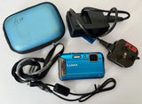 Panasonic Lumix FT30 WaterproofCamera, Charger, Case