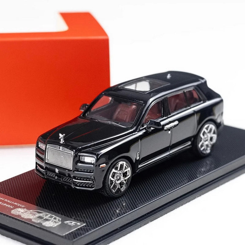 1/64 scale die-cast Rolls-Royce Cullinan SUV model car, black with chrome details