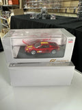 FERRARI TESTAROSSA RED & YELLOW REAR OPENS 1/64 DIECAST CAR BY HONE MODEL HM