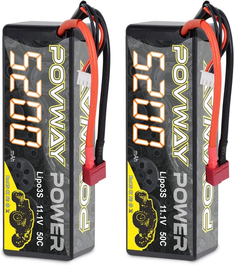 3S Lipo Battery 5200mAh 11.1V 50C with T Plug Hardcase RC Battery for RC Car