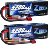 2S Lipo Battery 5200mAh 7.4V 50C Hard Case Battery T Connector 1 Pack