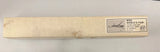 Vintage free-flight rubber airplane model kit in long cardboard box