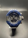 Invicta S1 Rally blue silicone wristwatch with metallic chronograph case and multi-dial face