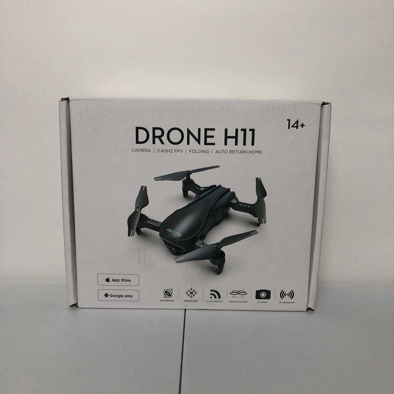 Foldable FPV drone box with black quadcopter and 1080P HD camera