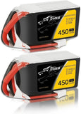 Gens Ace (2pk) Tattu 3s LiPo Battery 75C (11.1V/450mAh) w/XT-30 Connector Battery
