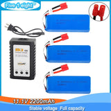 3PC 11.1v 2200mah 30C Lipo Battery Banana plug For Bayang RC toys X8 X16 X21 X22