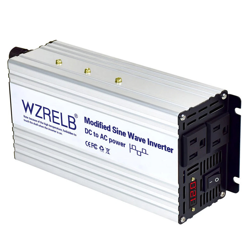 Power Converter 1000W Modified Sine Wave Inverter 12V to 120V Car Truck Motor RV