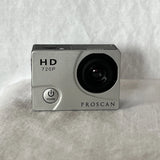 ProScan HP PAC2000 720p Waterproof Action Camera w/Mounting Accessories Used