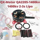 Black brushless outrunner motor with red mount, wiring leads and yellow connector set