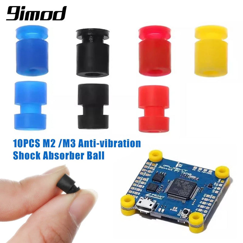 RC rubber shock absorber balls, anti-vibration dampers in blue, black, red, yellow