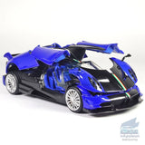 1/32 Pagani Huayra Roadster Model Car Diecast Vehicle Collection Kids Gift Blue Battery