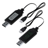 2 Pack USB Charger Cable for 7.4V LiPo & Liion Batteries by  USB to XH3P Conn... Battery
