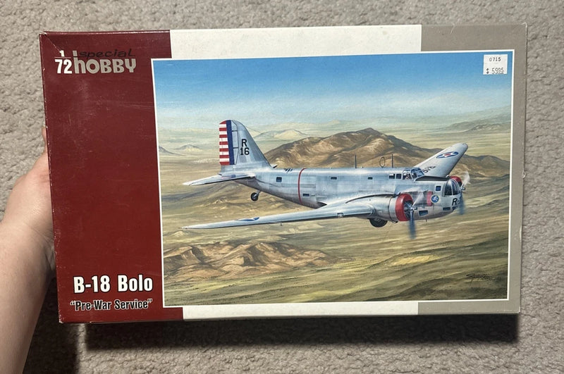 1:72 Douglas B-18 Bolo pre-war service model kit box with aircraft artwork