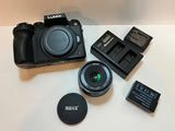 Panasonic LUMIX G7 16MP 4K Camera - Body + 25mm f/1.8 lens +  2batteries/charger