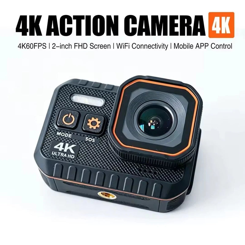 4K Ultra HD Action Camera, 170?? Wide Angle, WiFi, IP68,  Accessories Included