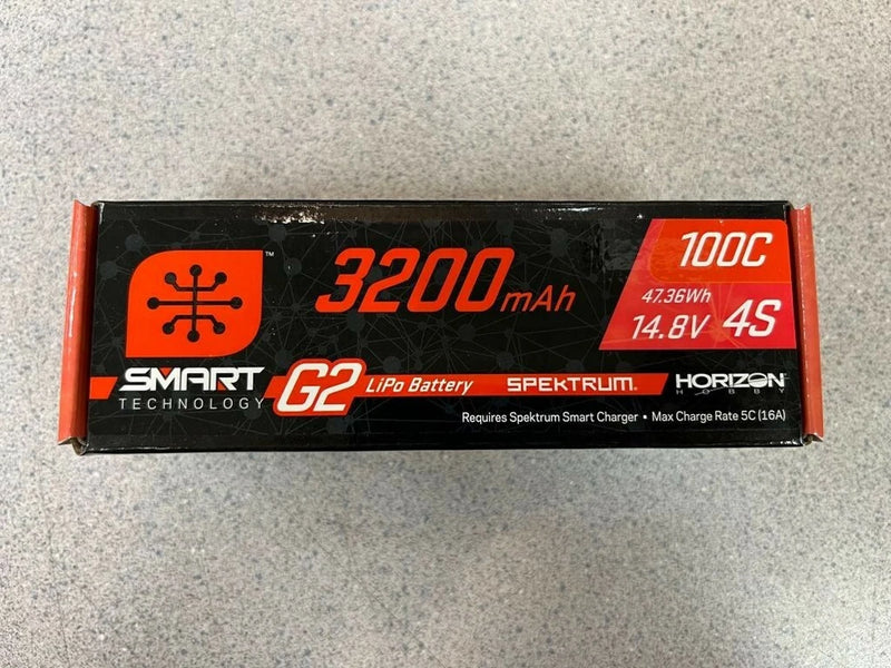 Spektrum RC 4S Smart G2 LiPo 100c Battery Pack 14.8V/3200mah w/IC3 SPMX324S100