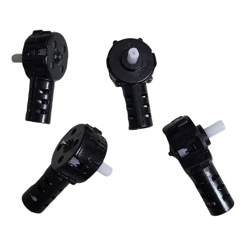 Black drone motor mount replacement parts set with shafts and mounting bases