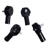 Black drone motor mount replacement parts set with shafts and mounting bases