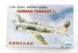 1/144 scale Hawker Tempest V aircraft model kit box with illustrated plane