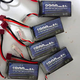 URGENEX 2S 7.4V LiPo RC battery pack, 1800mAh 35C, with red/black leads