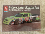 Sealed 1:25 Joe Gibbs Racing Lumina model kit box with Interstate Batteries branding